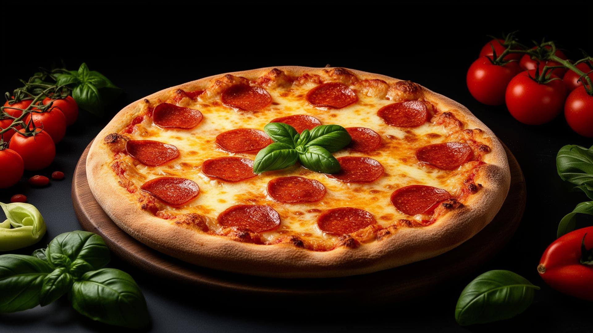 Nybakad pizza från Papa Mario
